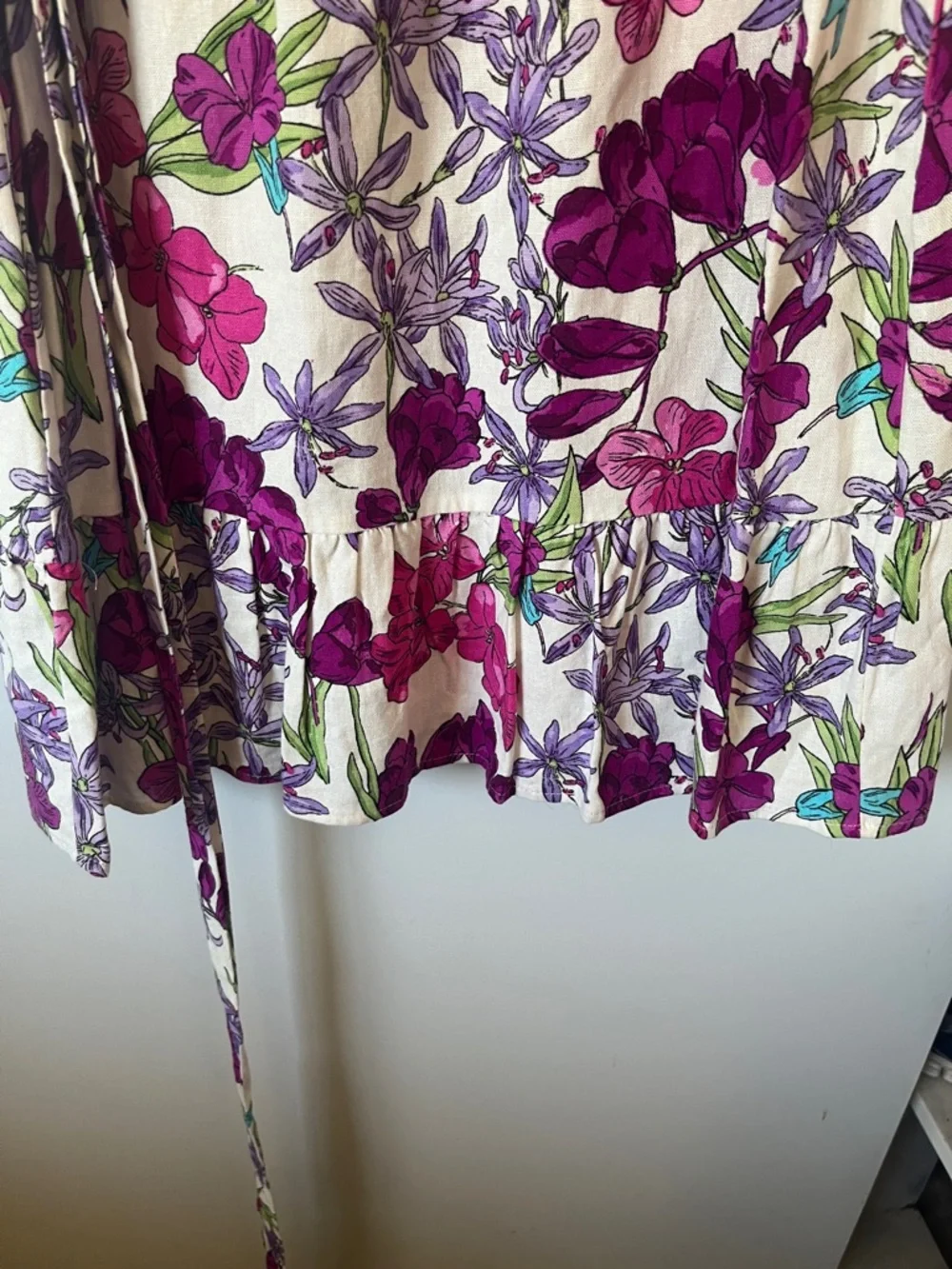 London Times Fuchsia and Cream Floral Dress or tunic - Picture 8 of 11
